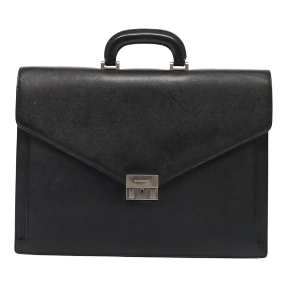 BURBERRY Business Bag Leather Black Silver Auth ep5521 - Picture 13 of 16